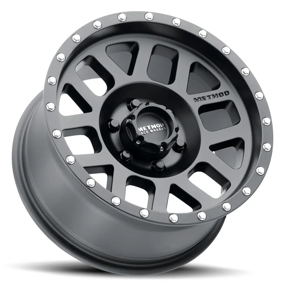 Method 18X9 Mesh Mr306 Bolt Pattern 6 On 139.7 Offset -12 Lip Size 1.85 Matte Black Mb Aluminum Wheel 2