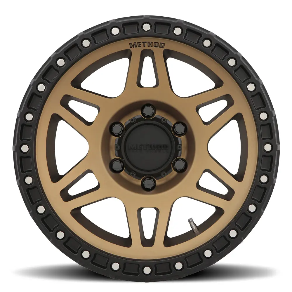 Method 17X8.5 Mr312 Bolt Pattern 6 On 120 Offset 0 Lip Size 0.98 Method Bronze Brz Matte Black Lip Aluminum Wheel 2