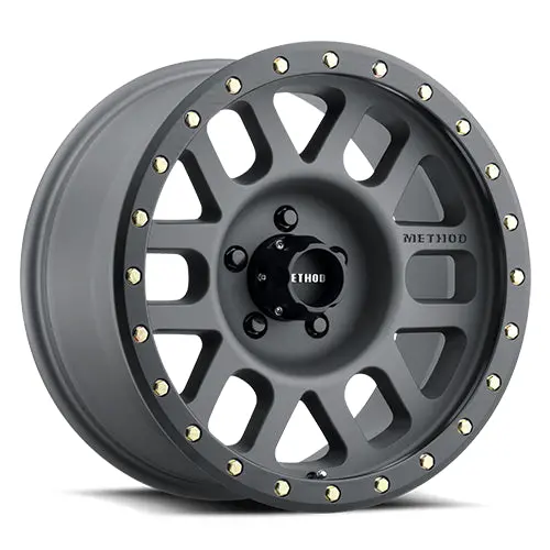 Method 18X9 Grid Mr309 Bolt Pattern 5 On 150 Offset 18 Lip Size 1.65 Titanium Gy Black Street Loc Aluminum Wheel 1