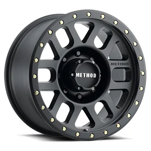 Method 17X8.5 Grid Mr309 Bolt Pattern 8 On 165.1 Offset 0 Lip Size 1.61 Matte Black Mb Aluminum Wheel 1