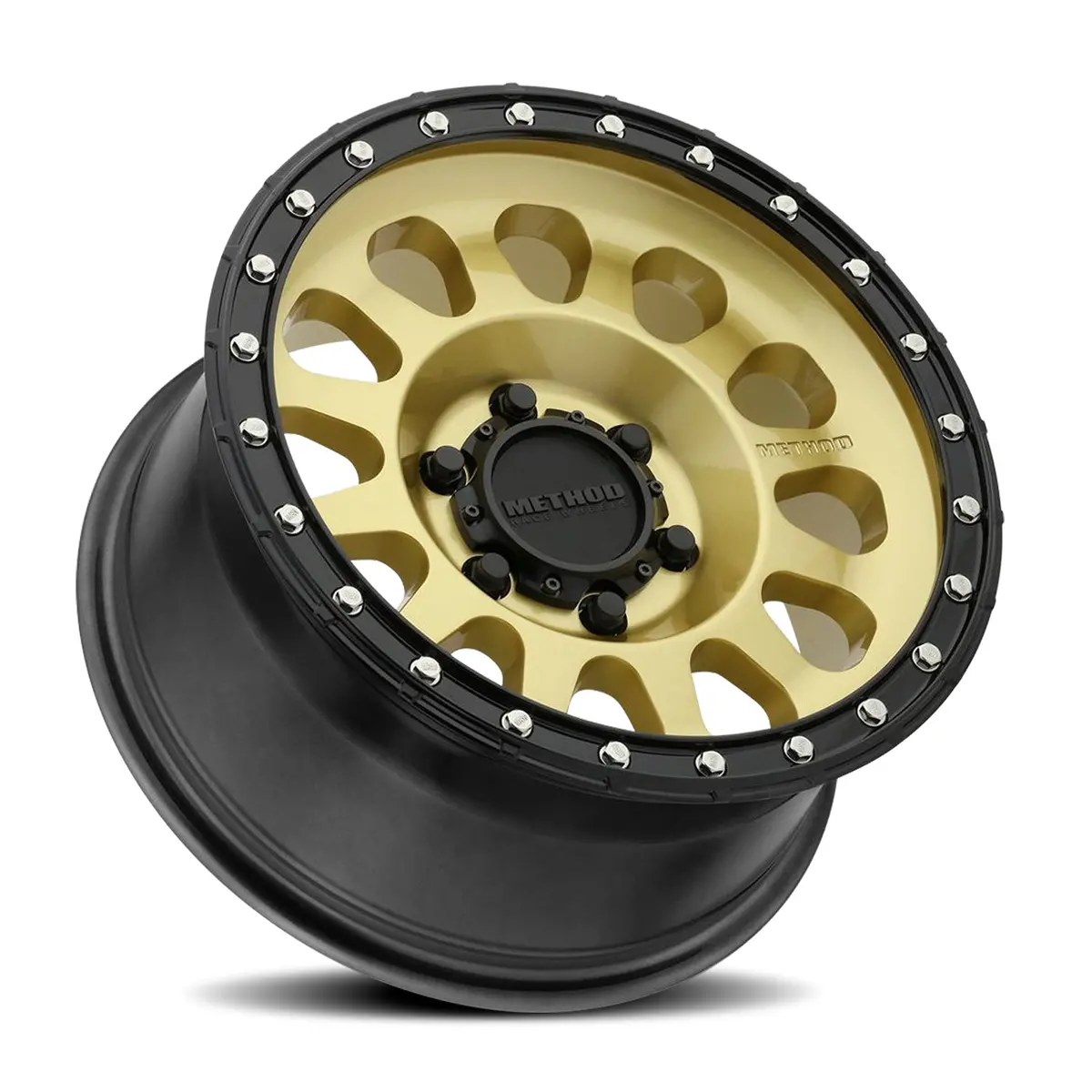 Method 20X9 Mr315 Bolt Pattern 6 On 139.7 Offset 0 Lip Size 2.13 Gold Gd Black Street Loc Aluminum Wheel 2