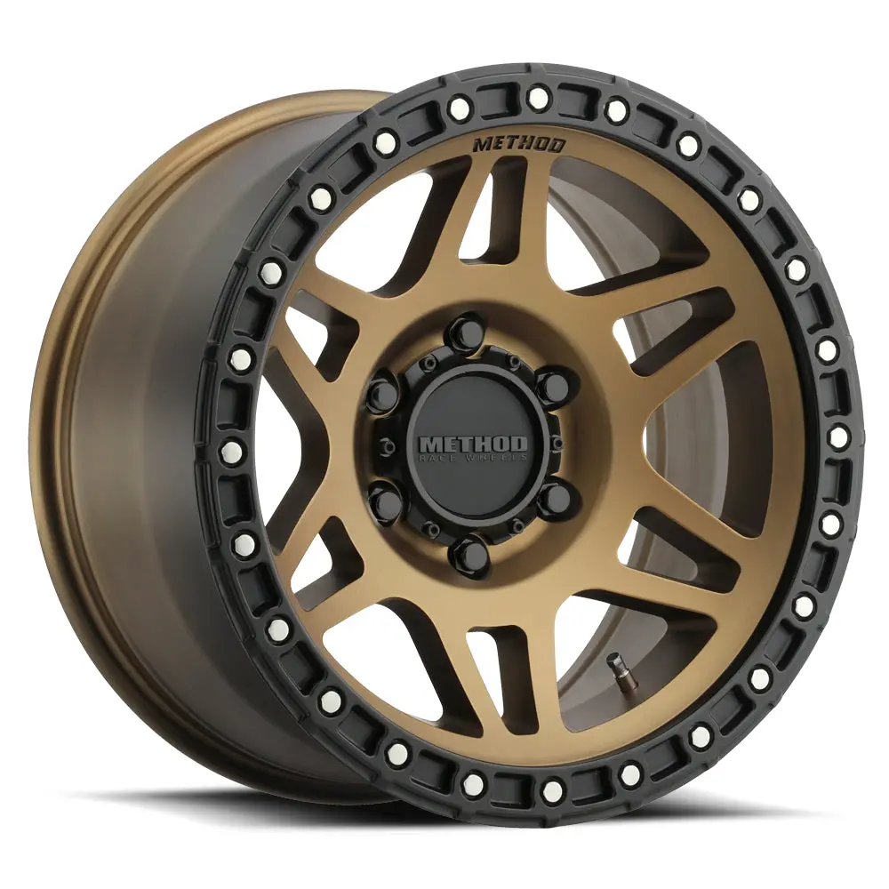 Method 17X8.5 Mr312 Bolt Pattern 6 On 139.7 Offset 0 Lip Size 0.98 Method Bronze Brz Matte Black Lip Aluminum Wheel 1