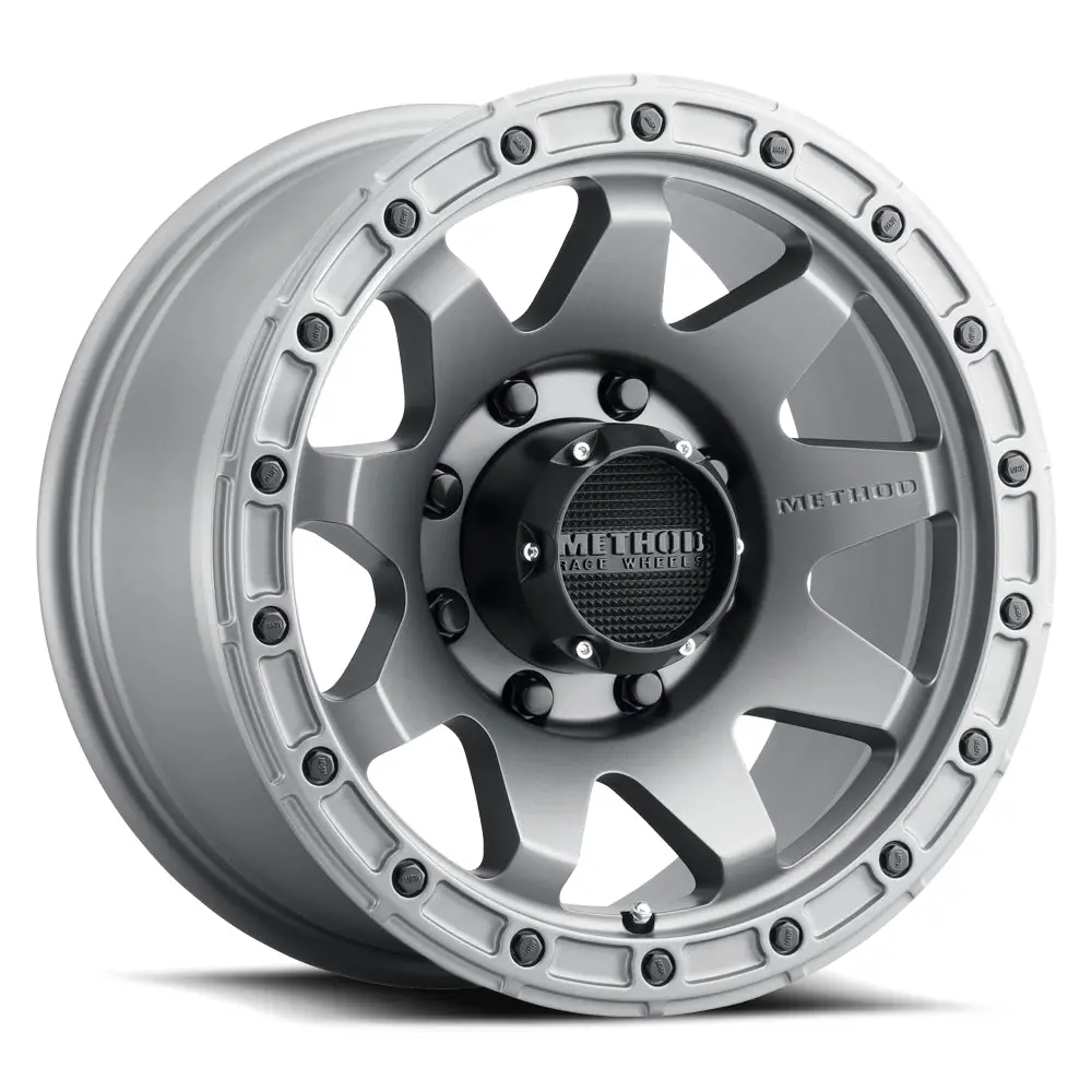 Method 17X8.5 Mr317 Bolt Pattern 8 On 165.1 Offset 0 Lip Size 0.83 Matte Titanium Gy Aluminum Wheel 1