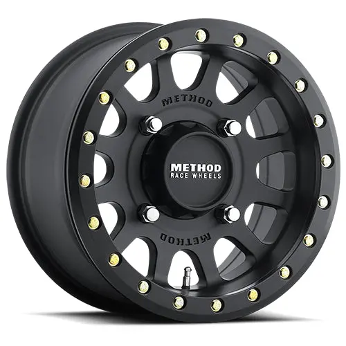 Method 15X10 Mr401 Beadlock Utv Bolt Pattern 4 On 136 Offset 25 Lip Size 2.05 Matte Black Mb Aluminum Wheel 1