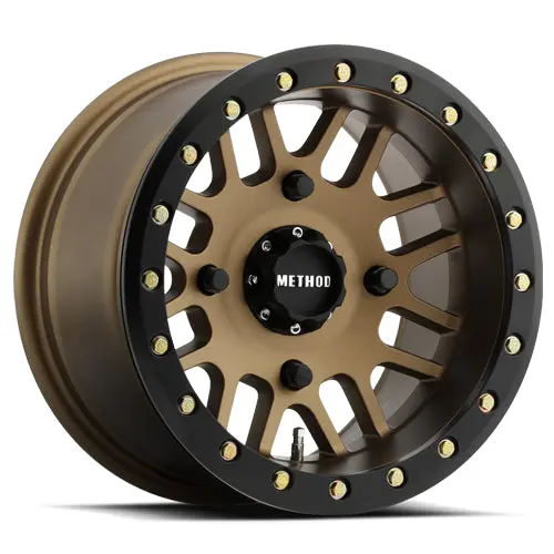 Method 14X10 Mr406 Beadlock Utv Bolt Pattern 4 On 156 Offset -2 Method Bronze Brz Matte Black Ring Aluminum Wheel 1