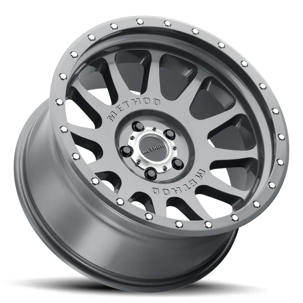 Method 20X10 Nv Mr605 Bolt Pattern 5 On 127 Offset -24 Lip Size 2.83 Gloss Titanium Gy Aluminum Wheel 2