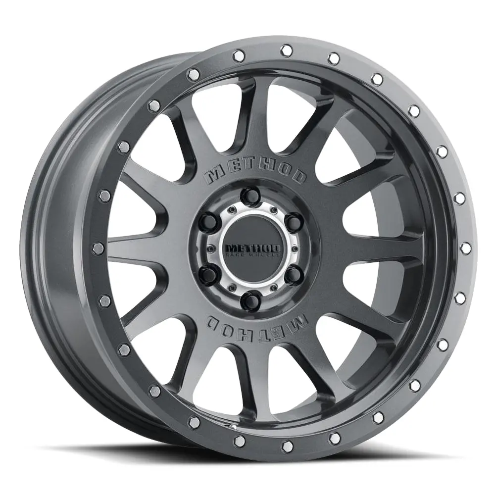 Method 20X10 Nv Mr605 Bolt Pattern 6 On 139.7 Offset -24 Lip Size 2.83 Gloss Titanium Gy Aluminum Wheel 1