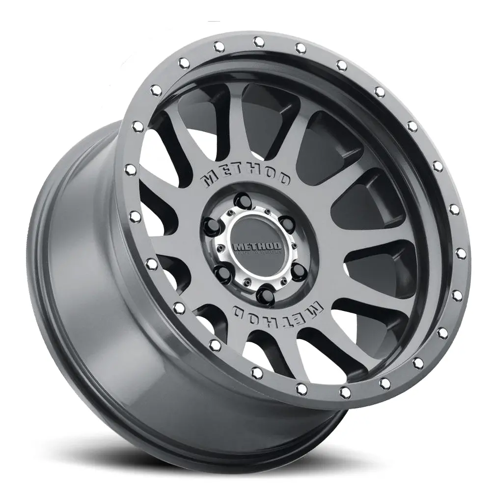 Method 20X10 Nv Mr605 Bolt Pattern 8 On 170 Offset -24 Lip Size 2.83 Gloss Titanium Gy Aluminum Wheel 2