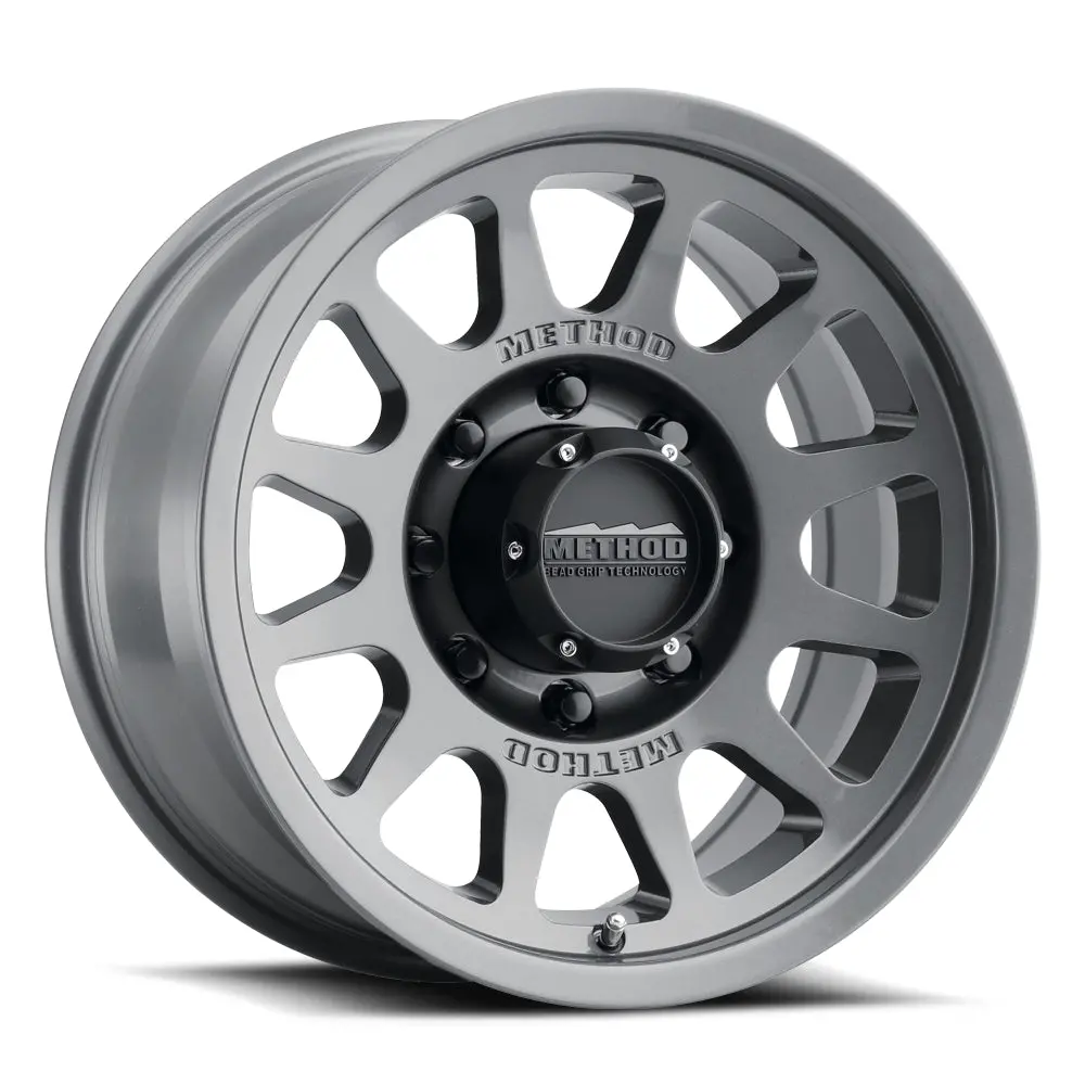Method 17X9 Bead Grip Mr703 Bolt Pattern 8 On 165.1 Offset -12 Lip Size 1.18 Gloss Titanium Sl Aluminum Wheel 1