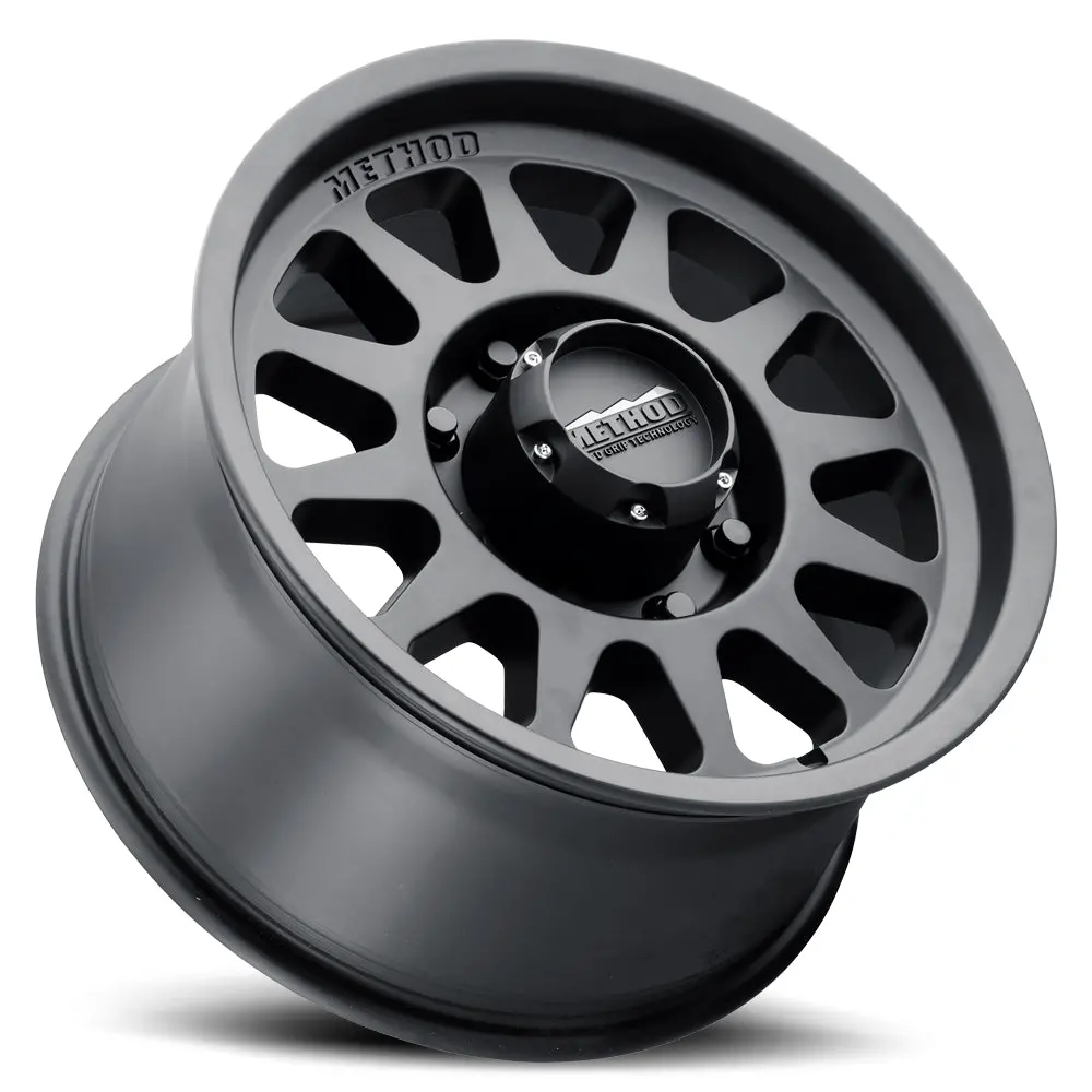 Method 17X9 Bead Grip Mr704 Bolt Pattern 8 On 180 Offset 18 Lip Size 1.77 Matte Black Mb Aluminum Wheel 2