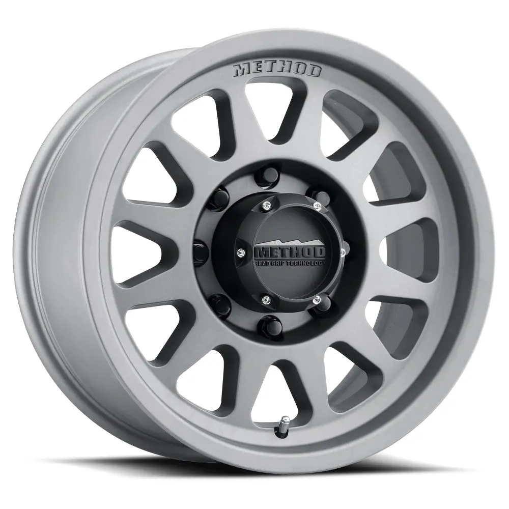 Method 17X9 Bead Grip Mr704 Bolt Pattern 8 On 165.1 Offset 18 Lip Size 1.77 Titanium Sl Aluminum Wheel 1