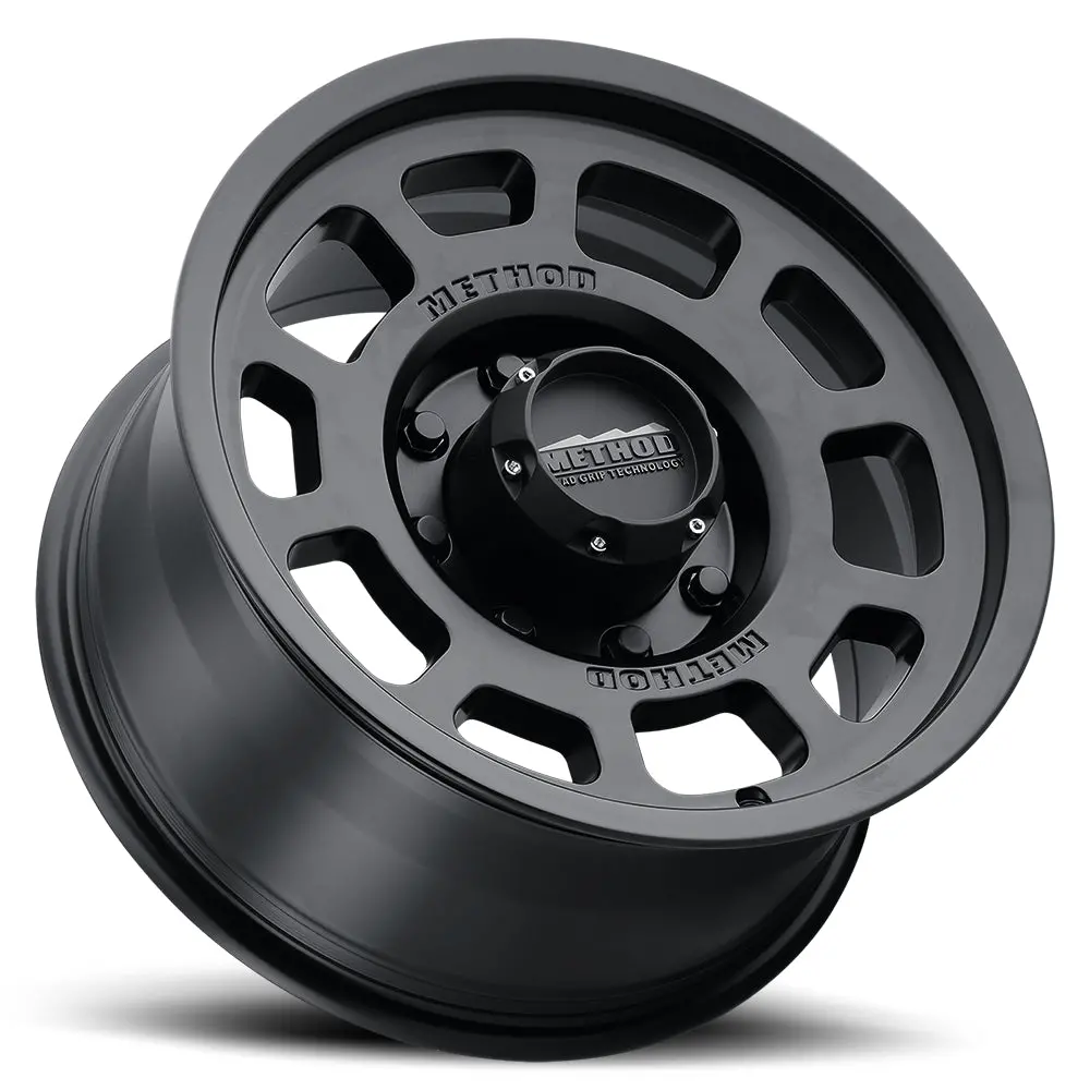 Method 18X9 Bead Grip Mr705 Bolt Pattern 8 On 170 Offset 18 Lip Size 1.22 Matte Black Mb Aluminum Wheel 2