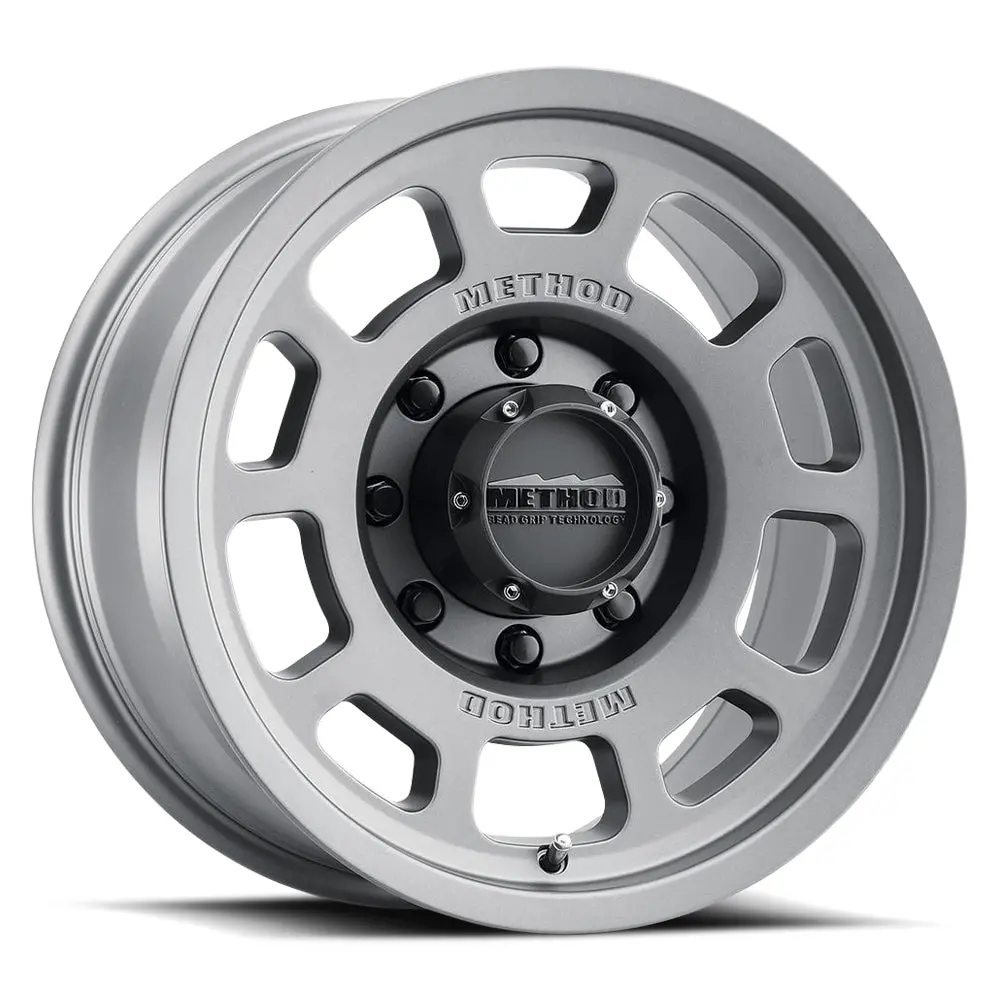 Method 18X9 Bead Grip Mr705 Bolt Pattern 8 On 180 Offset 18 Lip Size 1.22 Titanium Sl Aluminum Wheel 1