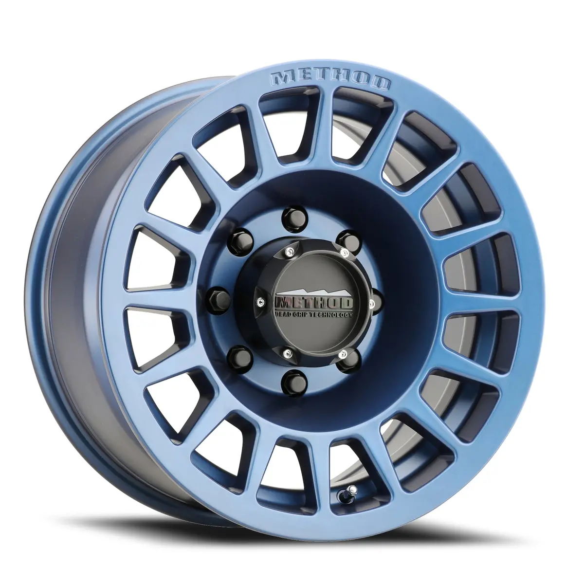 Method 17X8.5 Bead Grip Mr707 Bolt Pattern 8 On 165.1 Offset 0 Lip Size 0 Bahia Blue Bl Aluminum Wheel 1