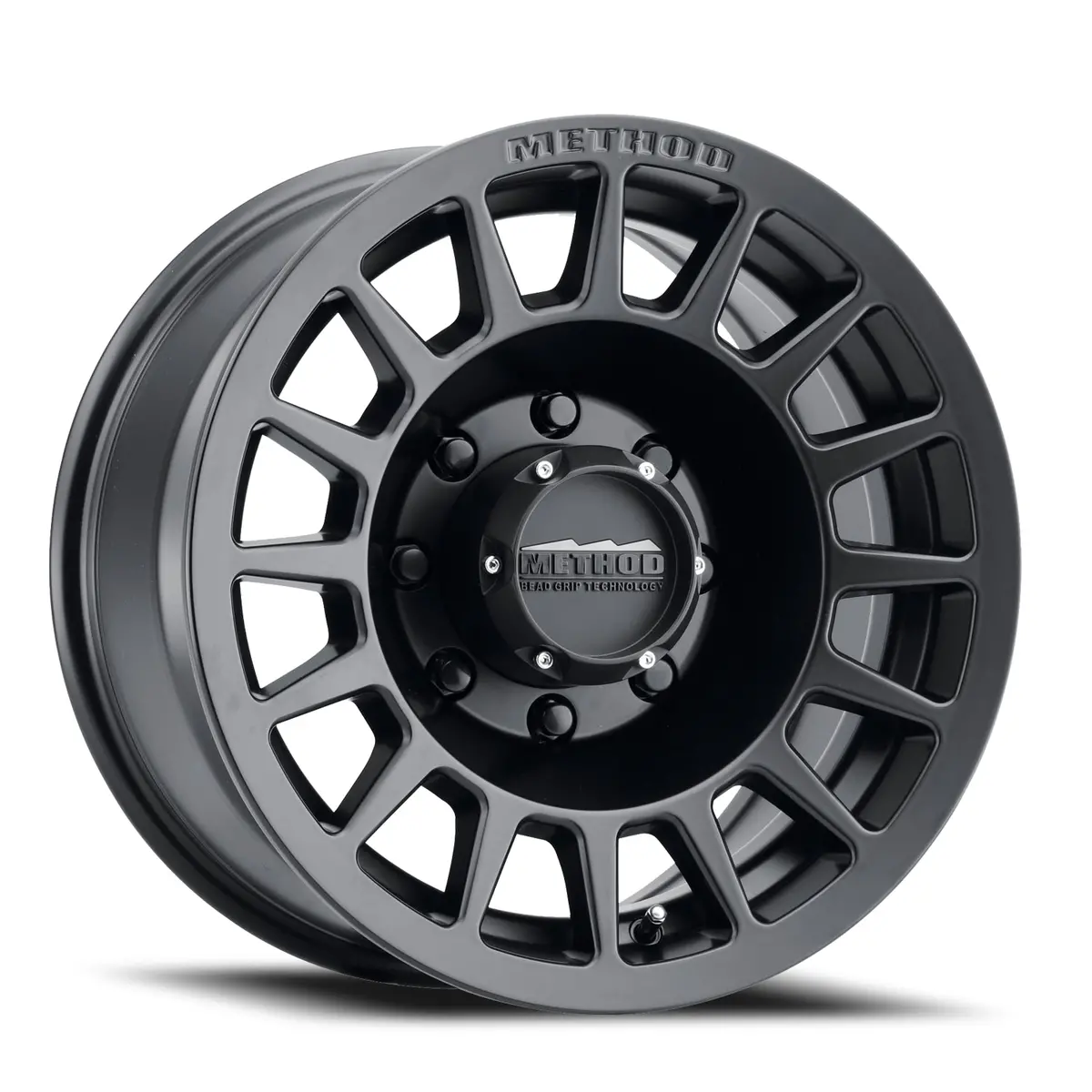 Method 17X8.5 Bead Grip Mr707 Bolt Pattern 8 On 165.1 Offset 0 Lip Size 0 Matte Black Mb Aluminum Wheel 1