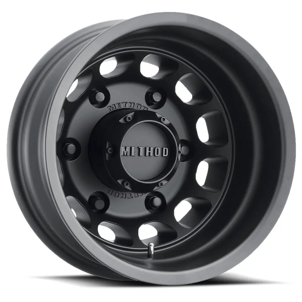 Method 16X6 Mr901 Dually Bolt Pattern 6 On 180 Offset -134 Lip Size 7.32 Matte Black Aluminum Wheel 1