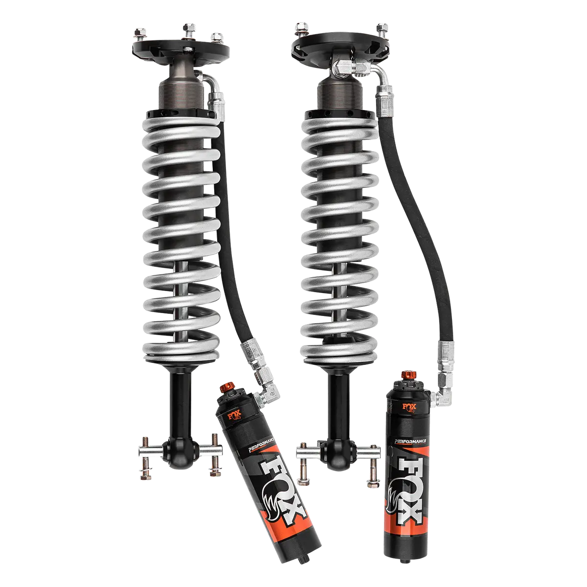 2019-2024 Silverado/Sierra 1500 Front Coilover Performance Elite 2.5 Series Aluminum Remote Reservoir Non-Tb/Non-At4 0-2 Inch Lift Tb/At4 No Lift Fox Offroad Shocks 1