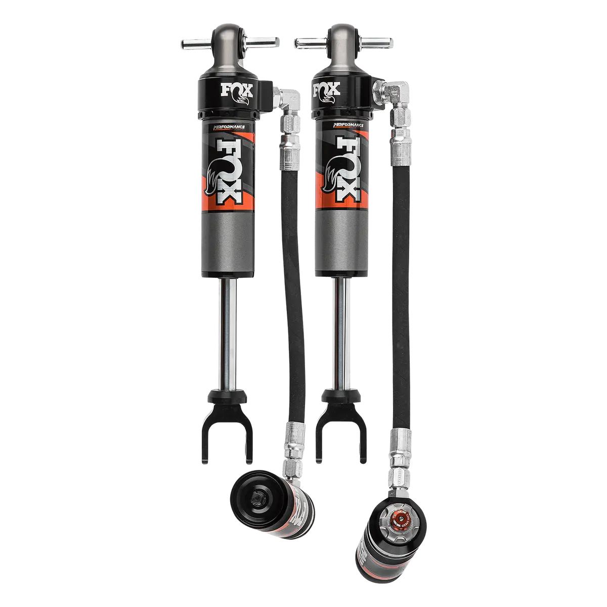 20-Up Silverado/Sierra 2500/3500 W/ Uca Front Performance Elite 2.5 Remote Reservoir 5.7 Inch 1.5-2.5 Inch Lift Dual Speed Compression Adjuster Fox Offroad Shocks 1