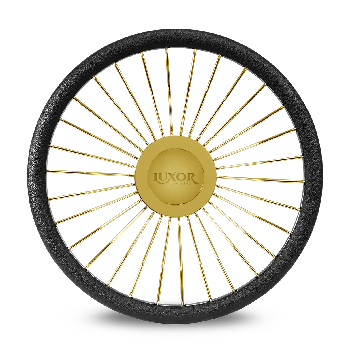 [Sale] 30 Curved Spokes Steering Wheel Gold With Logo 1
