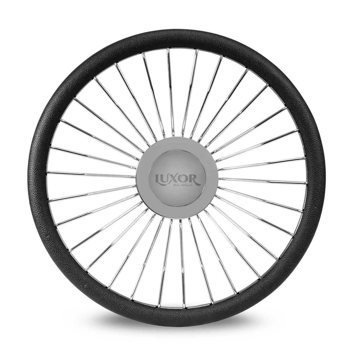 [Sale] 30 Curved Spokes Steering Wheel Chrome With Logo 1