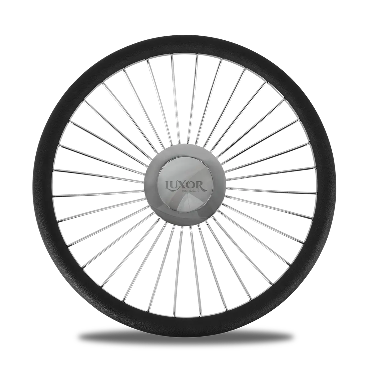 [Sale] 32 Spokes Steering Wheel Chrome With Logo 1