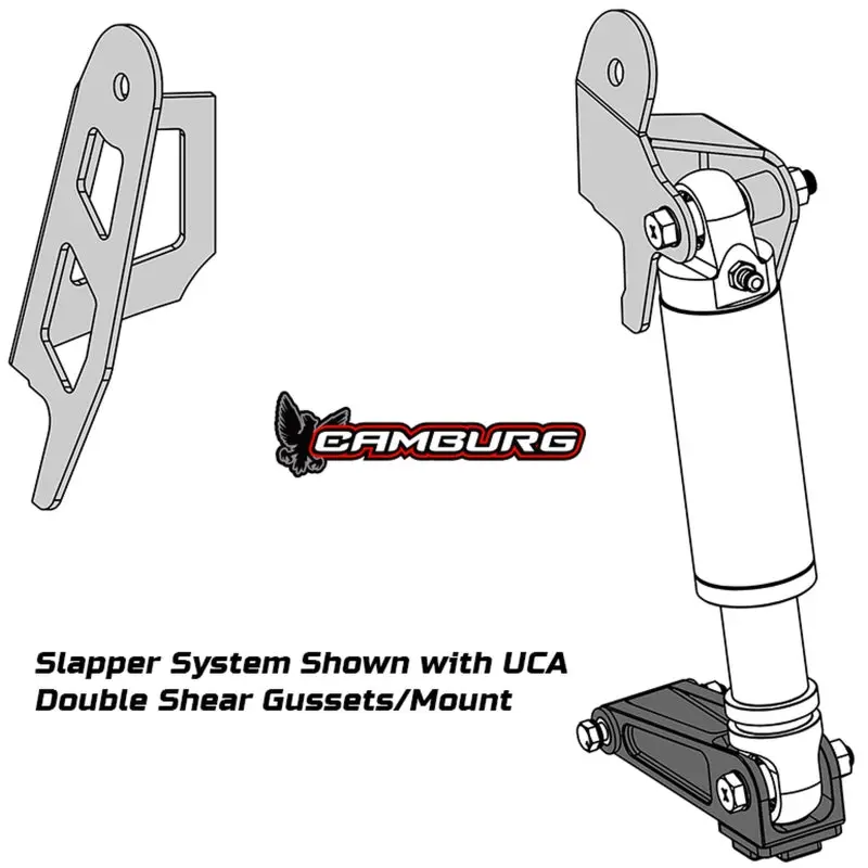 Camburg 05-23 Toyota Tacoma 2.5 Front Slapper Bump Stop Mount Kit W/ Uca Gussets Only 1
