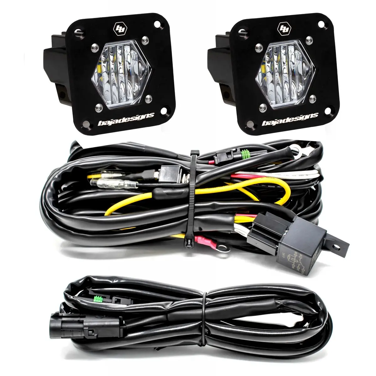 Led Light Pods S1 Pair Wide Cornering Led Flush Mount Backup Kit Baja Designs 1