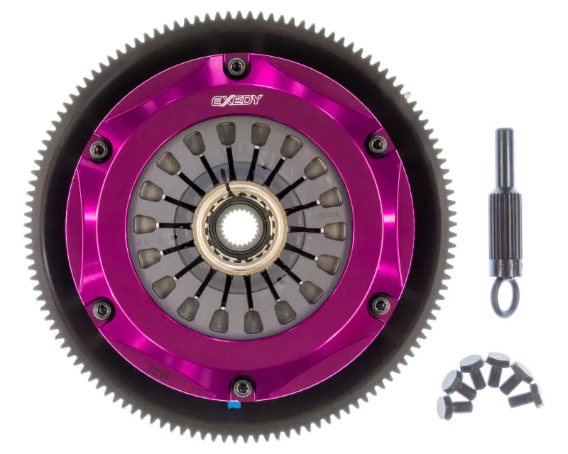 Exedy Hyper Twin Cerametallic Clutch Disc — Sprung Center, Pull-Type — For 1993–1995 Mazda Rx-7 R2 1
