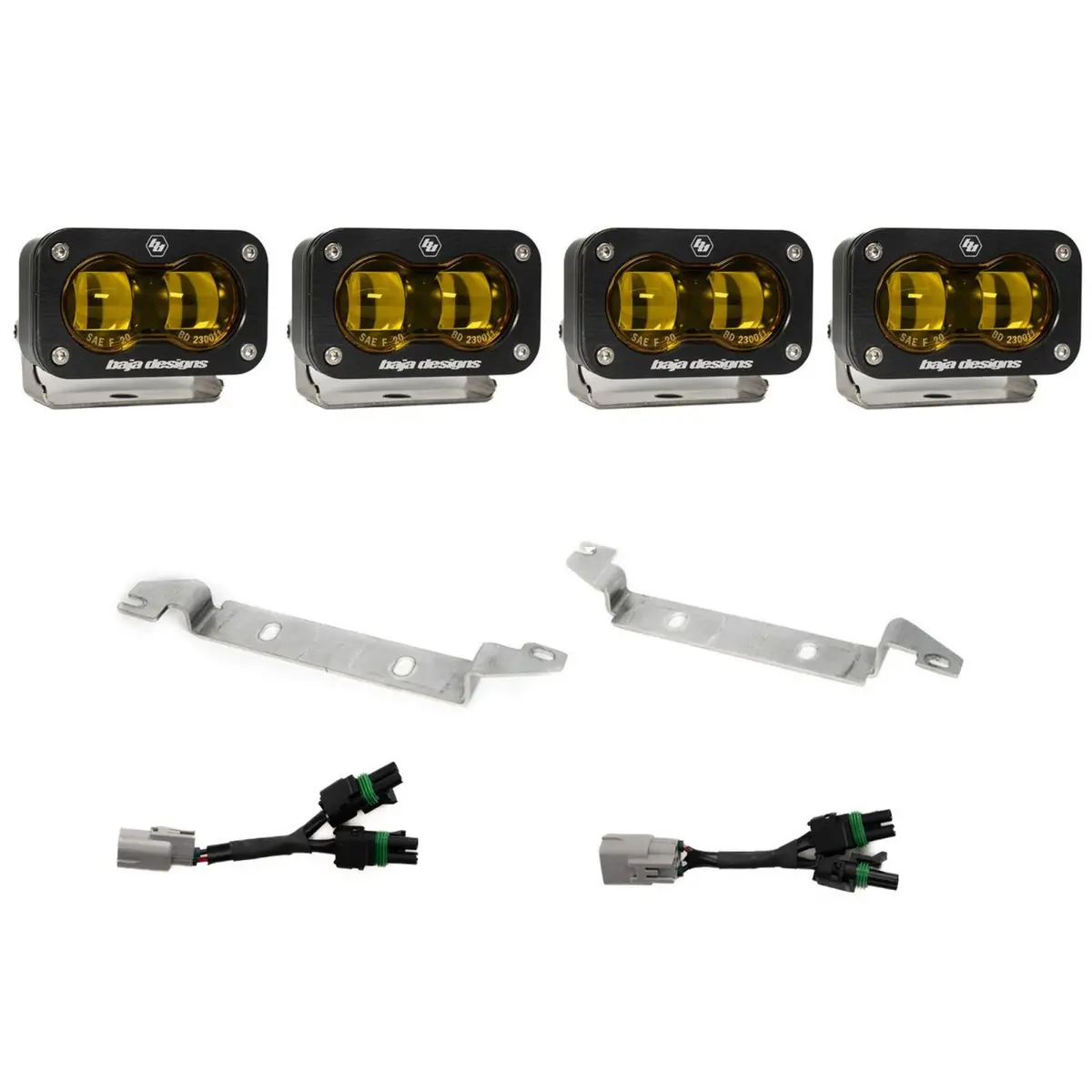 S2 Sae Oem Fog Light Replacement Kit 2024-On Toyota Tacoma Trd Pro/Trailhunter Amber Baja Designs 1