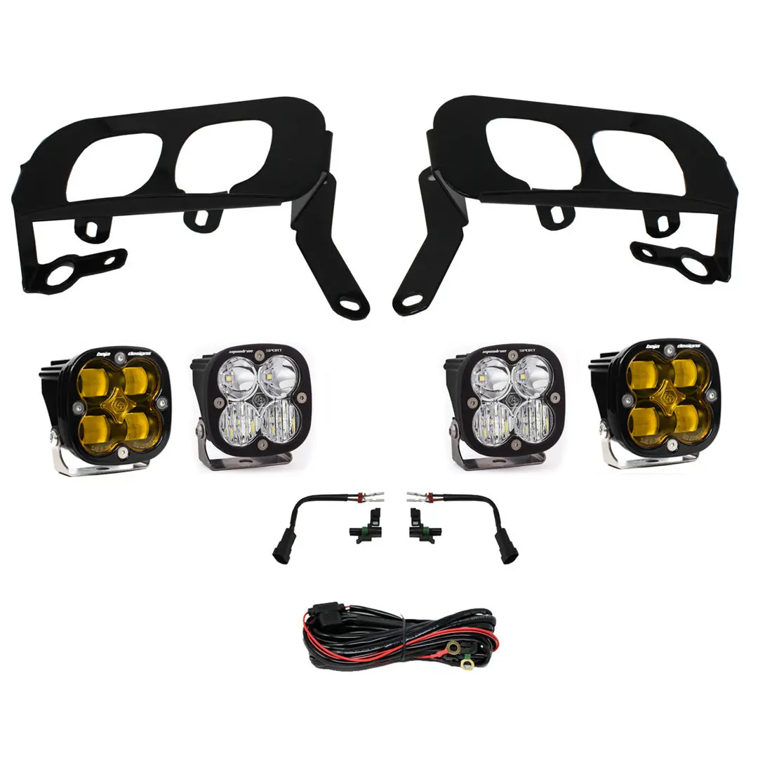 Silverado 1500 Fog Pocket Kit 14-15 Fpk, Sae Baja Amber W/C & Sport D/C Baja Designs 1