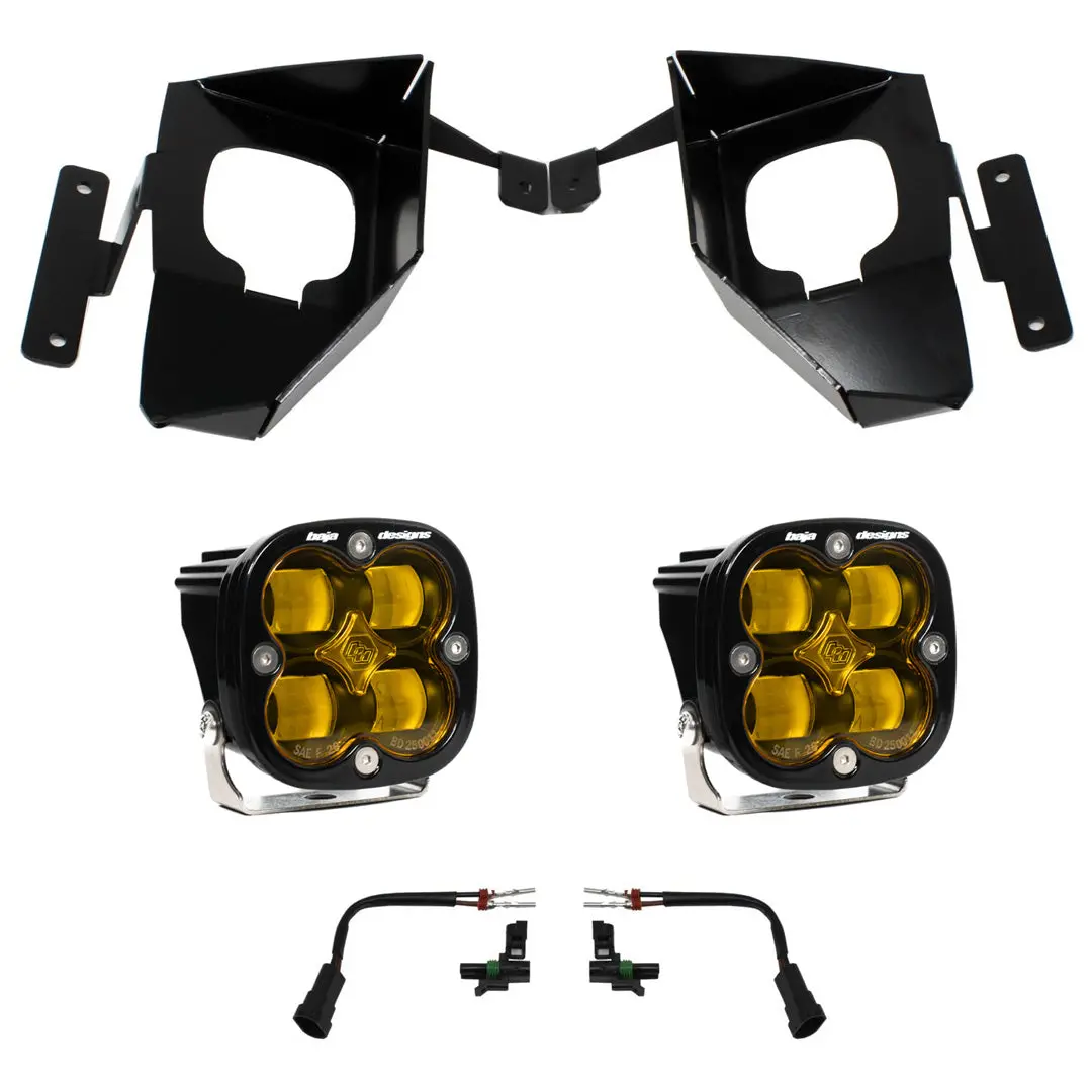 Silverado 1500 Fog Pocket Kit 16-18 Squadron Sae Baja Amber Baja Designs 1