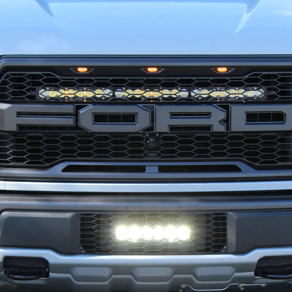 17-20 Ford, Raptor Onx6+ Lower Grille Led Kit Baja Designs 1