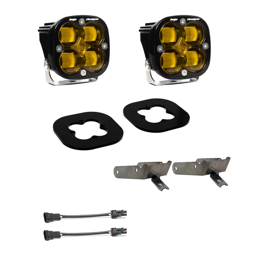 Ford Super Duty (11-16) Fog Pocket Kit Sae Amber Baja Designs 1