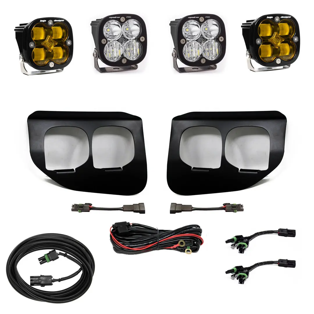 Ford Super Duty (20-22) Fog Lights Dual Fpk Baja Amber Sae/Pro Dc Baja Designs 1