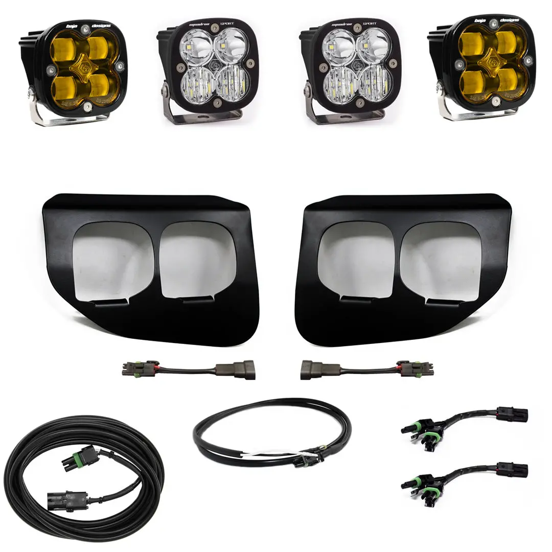 Ford Super Duty (20-22) Fog Lights Fpk Baja Amber Sae/Sport Dc Baja Designs W/Upfitter Baja Designs 1