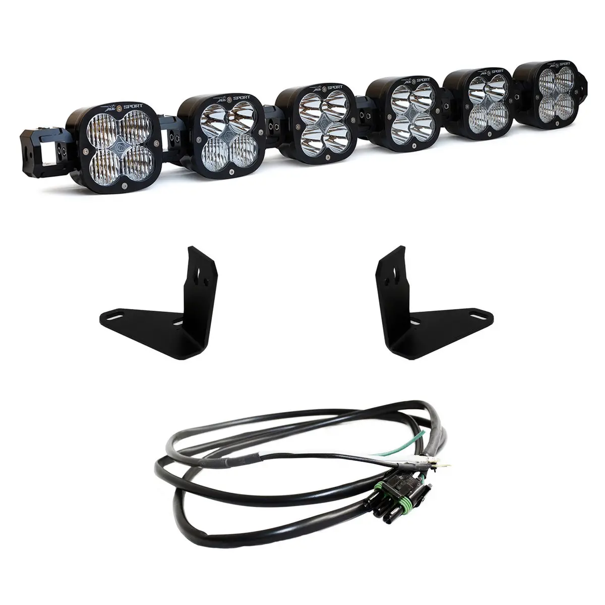 6 Xl Linkable Light Bar Kit 21-Up Ford Bronco Steel Bumper Mount W/Upfitter Baja Desgins 1
