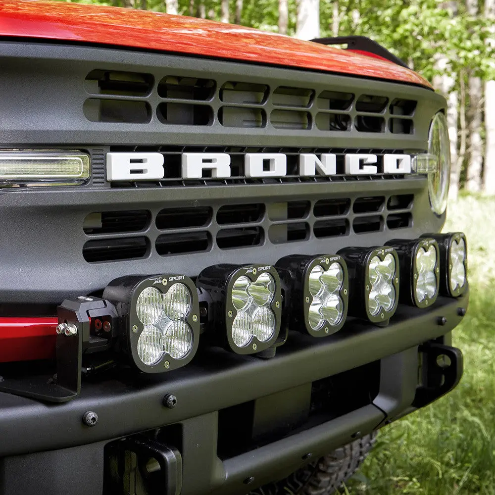 6 X Linkable Light Bar For 21-Up Ford Bronco Steel Bumper Mount Baja Designs 1
