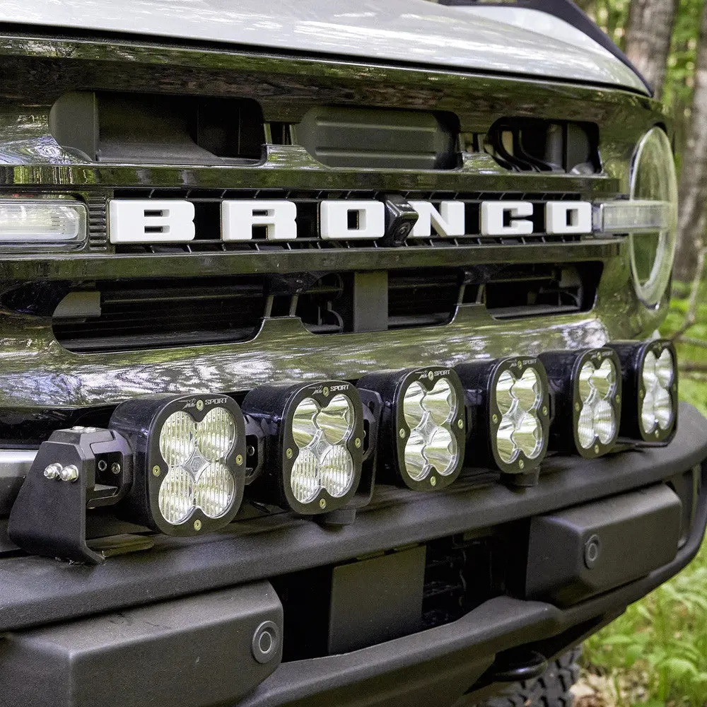 6 Xl Linkable Light Bar Kit Plastic Bumper Mount 21-Up Ford Bronco Baja Designs 1