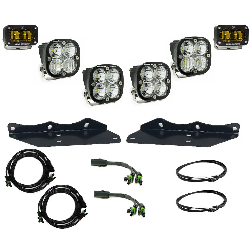 Ford Raptor (17-20) Fog Pocket Kit S2 Sae Baja Amber Sportsman Baja Designs 1