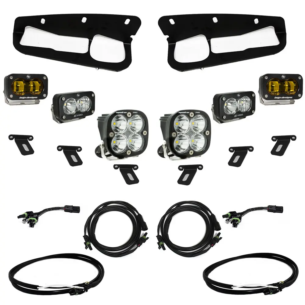 Ford Bronco (21-Present) S2 Sae Baja Amber Fpk Pro W/Upfitter Wiring Harness For Oem Steel Bumper Baja Designs 1