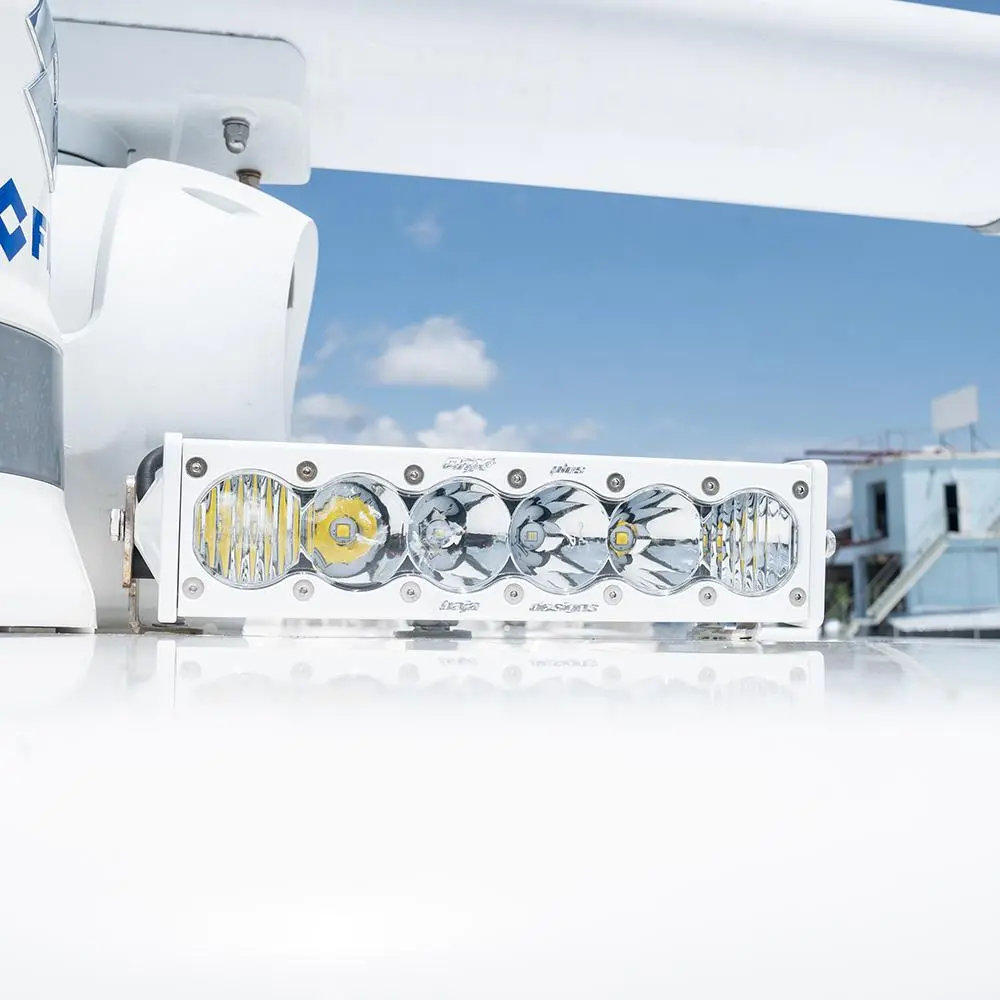 Onx6+ White Straight Led Light Bar (10 Inch; Driving/Combo; Clear) Baja Designs 1