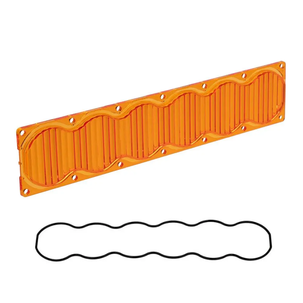 Onx6 Light Bar Lens Kit (10 Inch; Wide Cornering; Factory Amber) Baja Designs 1