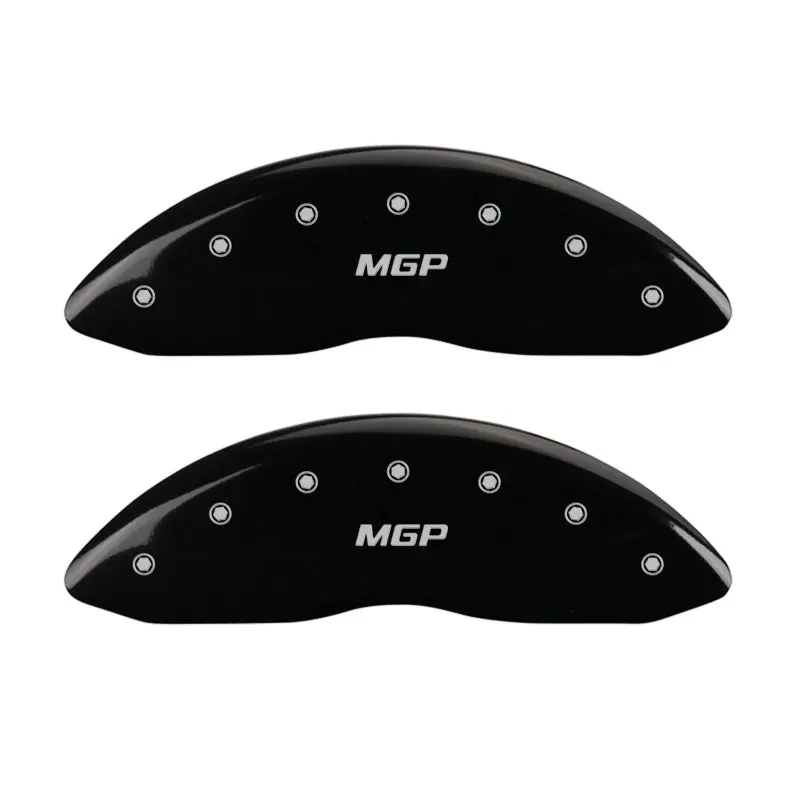 Mgp 4 Caliper Covers Engraved Front & Rear Mgp Black Finish Silver Char 2016 Chevrolet Ss 1