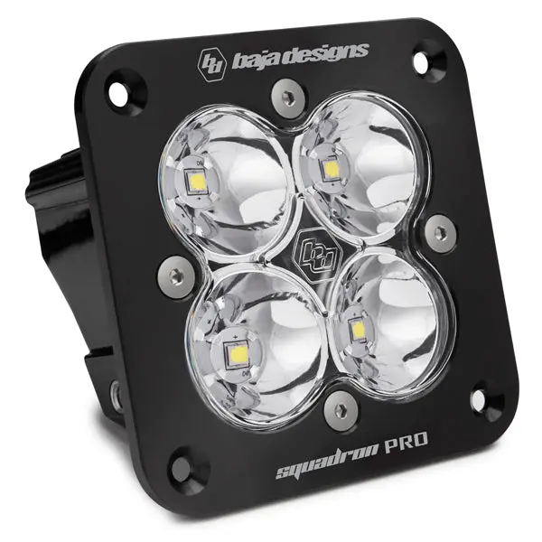 Flush Mount Led Light Pod Black Clear Lens Spot Pattern Squadron Pro Baja Designs 1