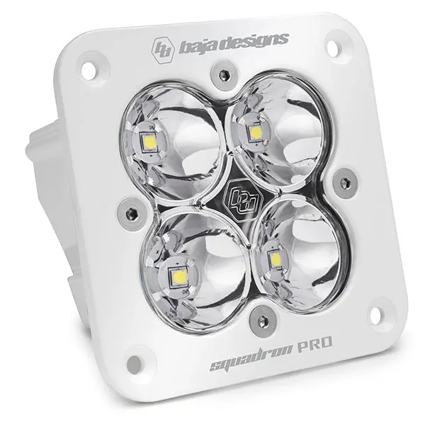 Flush Mount Led Light Pod White Clear Lens Spot Pattern Squadron Pro Baja Designs 1