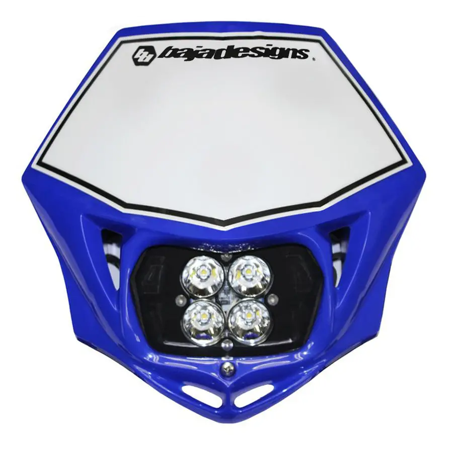 Motorcycle Headlight Led Race Light Blue Squadron Pro Baja Designs 1