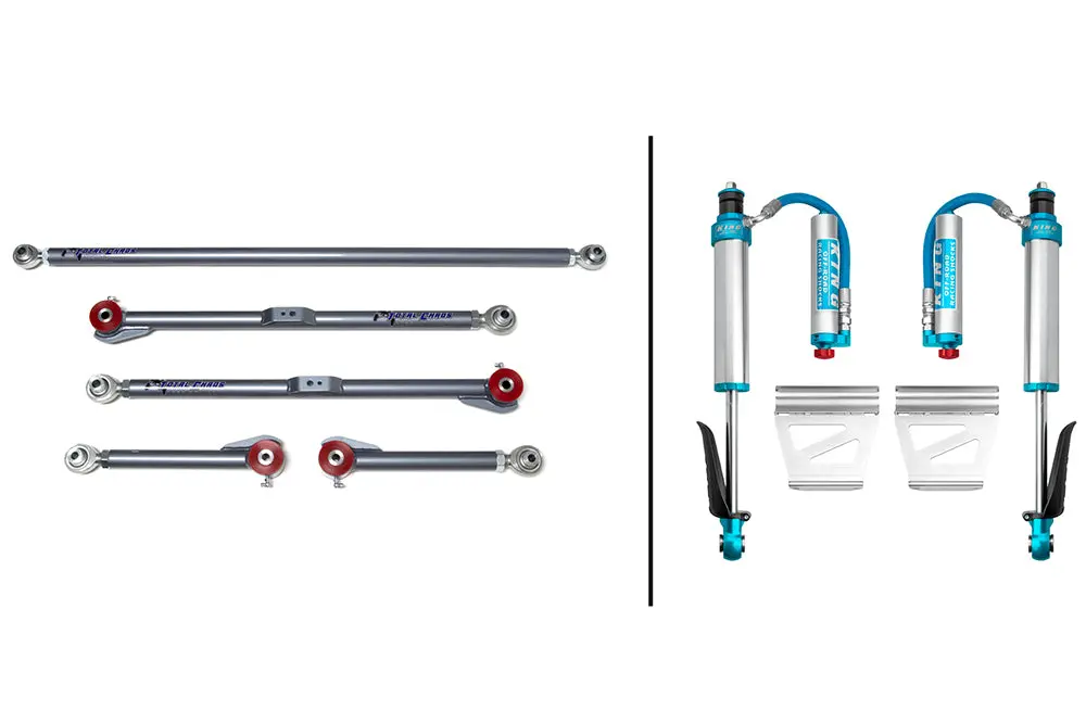 07-17 Toyota Fj Cruiser Adjustable Rear Links With King 2.5 Inch Shocks 1