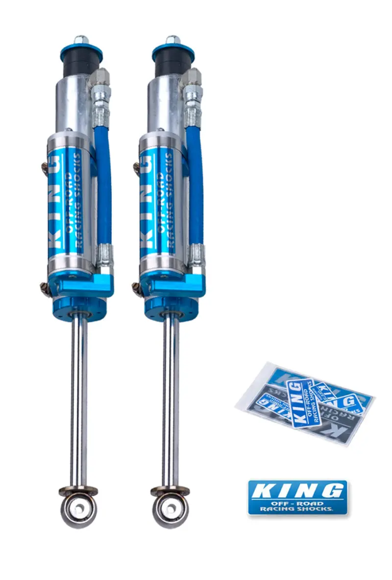 King Shocks 97-06 Jeep Wrangler Tj Front 2.5 Dia Piggy Hose Reservoir Shock 0-2In Lift (Pair) 1