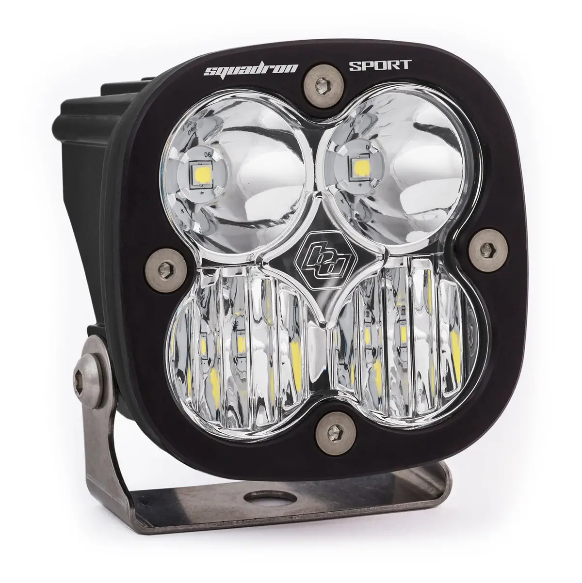 Led Light Pod Driving/Combo Pattern Clear Black Squadron Sport Baja Designs 1