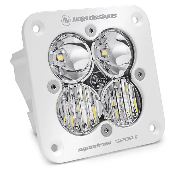 Flush Mount Led Light Pod White Clear Lens Driving/Combo Pattern Squadron Sport Baja Designs 1